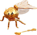 Bee-Shaped Honey Jar with Spoon- White